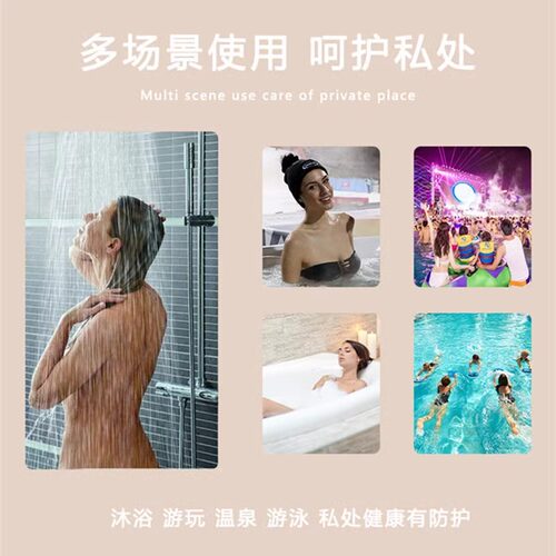 防水抗菌硅胶泳裤女防走光中高腰游泳裤男不湿速干打底裤平角短裤 - 图1