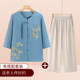Mom's summer shirt, middle-aged and elderly loose, thin, age-reducing, fashionable and versatile top, female grandma's new summer style