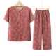 Mom summer clothes 2025 new style 60 and 70 middle-aged and elderly women short-sleeved t-shirt grandma fashionable shirt old lady suit