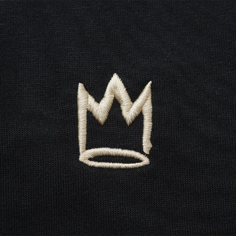 MISHKA大眼球秋冬美式复古女士设计感黑色短款外套双拉链卫衣开衫 - 图2