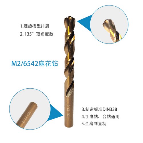 【杰盛优品】M2麻花钻头6542全磨制直柄精密高速钢金属木材塑料钻 - 图0