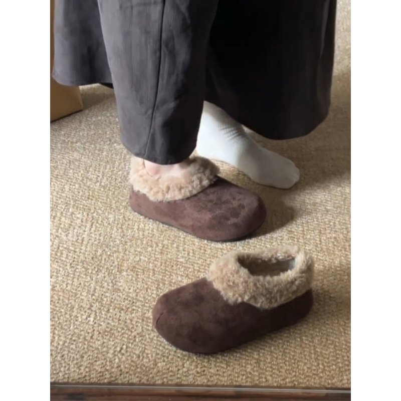 内增高厚底加绒勃肯鞋女2025冬季新款一脚蹬包根鞋保暖棉鞋毛毛鞋,淘宝优惠券,粉丝福利购,淘宝优惠卷