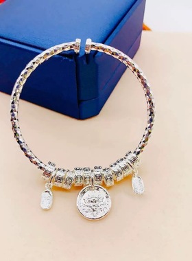 ZY7号复古开口2026新款黄财神盘缠实心简约百搭时尚首饰