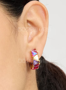 ks25年新款 Shine Me Up Linear Earrings彩色宝石耳环项链孤品