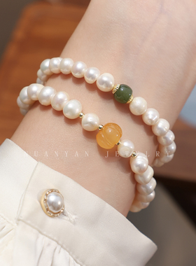 新款女天然淡水珍珠ins风手链