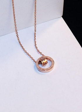 2023新款女玫瑰金网红畅销项链