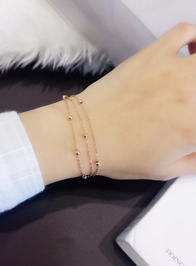 钛钢不掉色爱心闺蜜女手镯手链