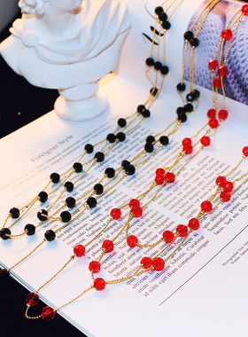 雪花香风珍珠多层女百搭简约项链