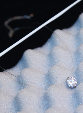 小众明星短款轻奢透明女ins项链