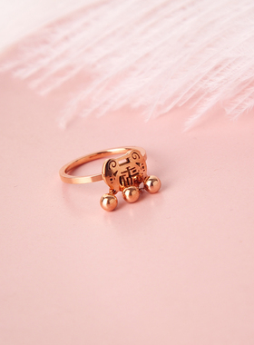 新品钛钢食指转运简约女平安锁