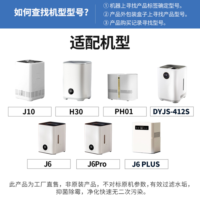 适配韩国大宇加湿器滤芯J6PRO J10 H30过滤网szk-2c30空气净化器-图0