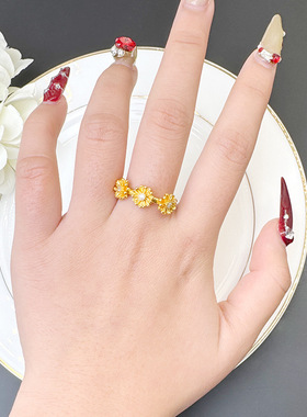 沙金戒指活口久不掉色饰品