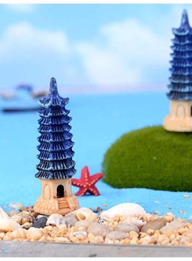 房屋摄影道具树脂灯塔建筑小摆件