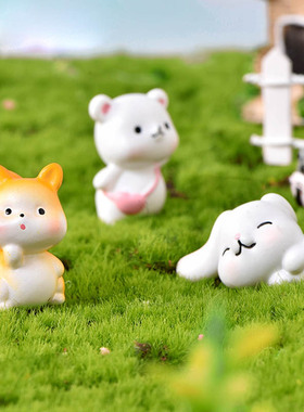 小熊微景观可爱风恐龙蛋糕小动物