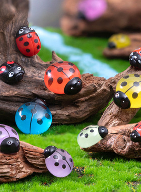 16款夜光花大姐金龟子微景观摆件