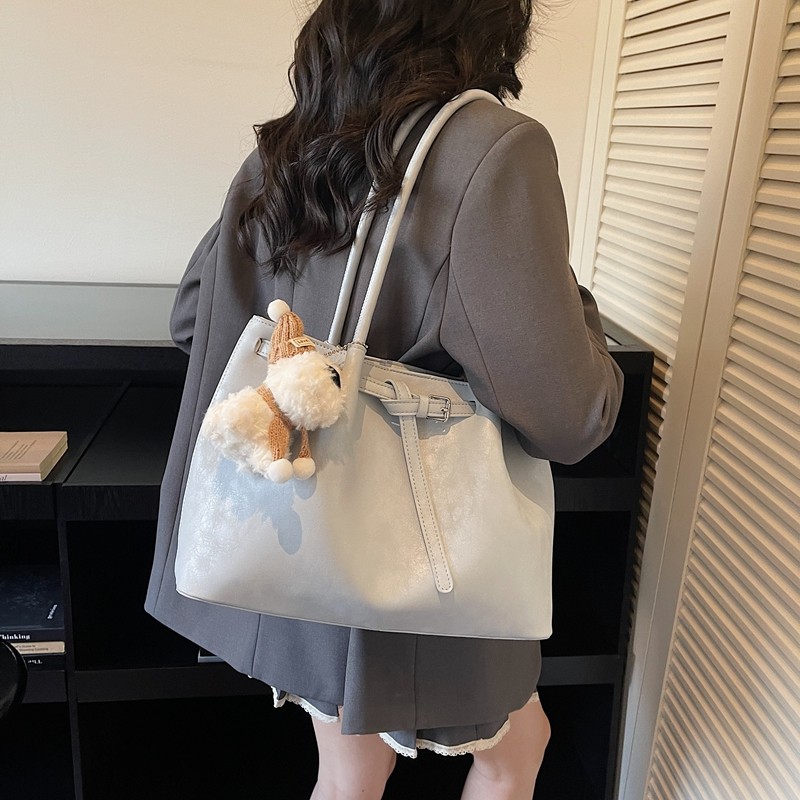 简约风大容量托特包女百搭通勤手提包质感单肩包文艺大包包购物袋,淘宝优惠券,粉丝福利购,淘宝优惠卷