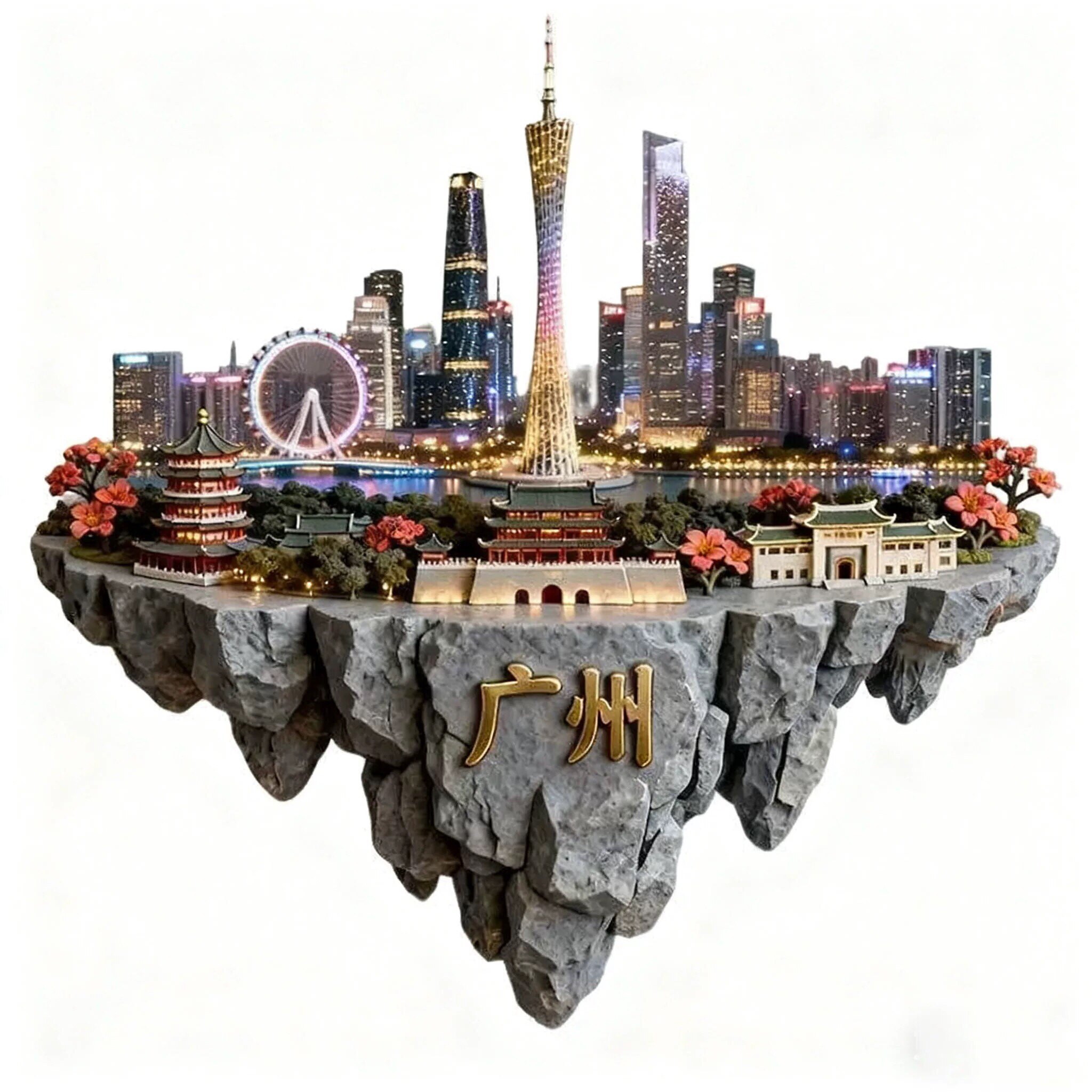 广州文创冰箱贴2025新款金属3D浮雕磁贴广州塔旅游纪念品伴手礼物,淘宝优惠券,粉丝福利购,淘宝优惠卷