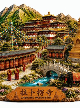 青海甘肃青甘大环线金属冰箱贴立体浮雕磁贴旅游纪念品文创伴手礼