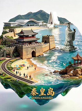 秦皇岛文创冰箱贴2026新款金属磁贴大连旅游纪念品文创伴手礼物
