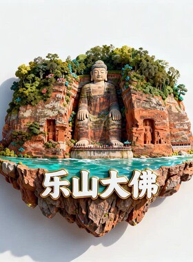 四川乐山大佛文创冰箱贴2026新款金属立体磁贴旅游纪念品伴手礼