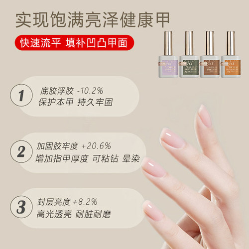 鸥博丽甲油胶美甲镀晶封层底胶加固磨砂平衡液晕染光疗金钻功能胶 - 图2