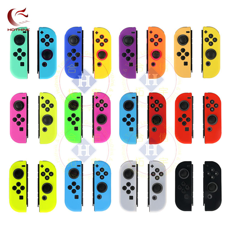 Nintendo switch JOY CON手柄硅胶套喷油 NS OLED通用保护硅胶套-图0