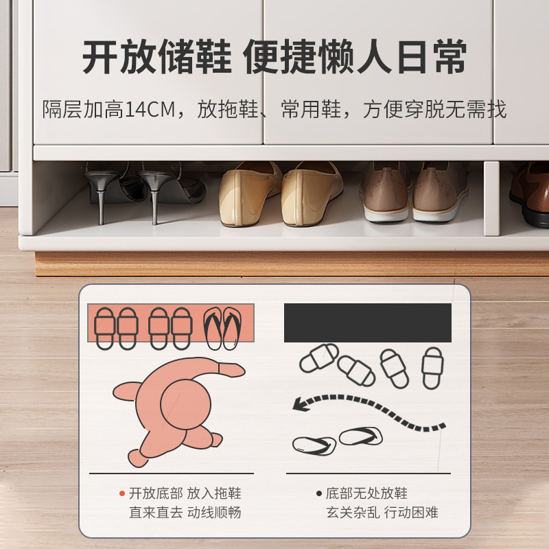 简约入门鞋柜，家用现代大容量门厅玄关收纳经济型新款爆款多层鞋架-第5张图片-提都小院