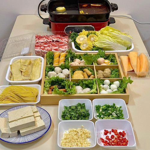 摩飞MR9088多功能锅一代原装配件六圆盘丸子盘平烤盘鸳鸯锅厨具 - 图0