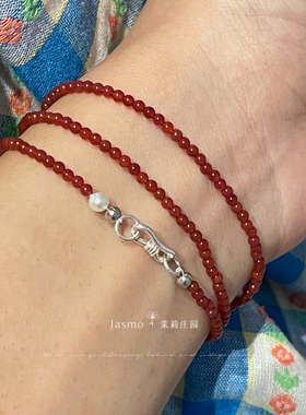 极细手链JASMO红玛瑙原创设计