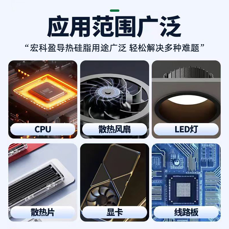 耐高温导热硅脂 1.0-6.0W电器电脑显卡LED灯硅脂 CPU导热膏散热膏 - 图0