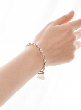 925纯银小珠手工编织亲子手链