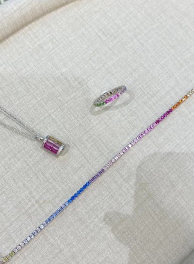 满钻网球排钻手链满天星彩钻手环不掉色七夕礼物