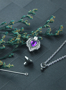 项链吊坠骨灰项链刻字