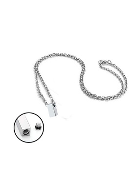 日本宠物骨灰刻字吊坠项链