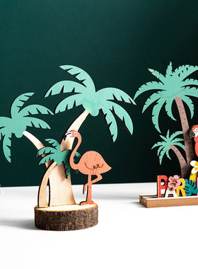 北欧ins创意热带植物小树摆件儿童房装饰电视柜饰品