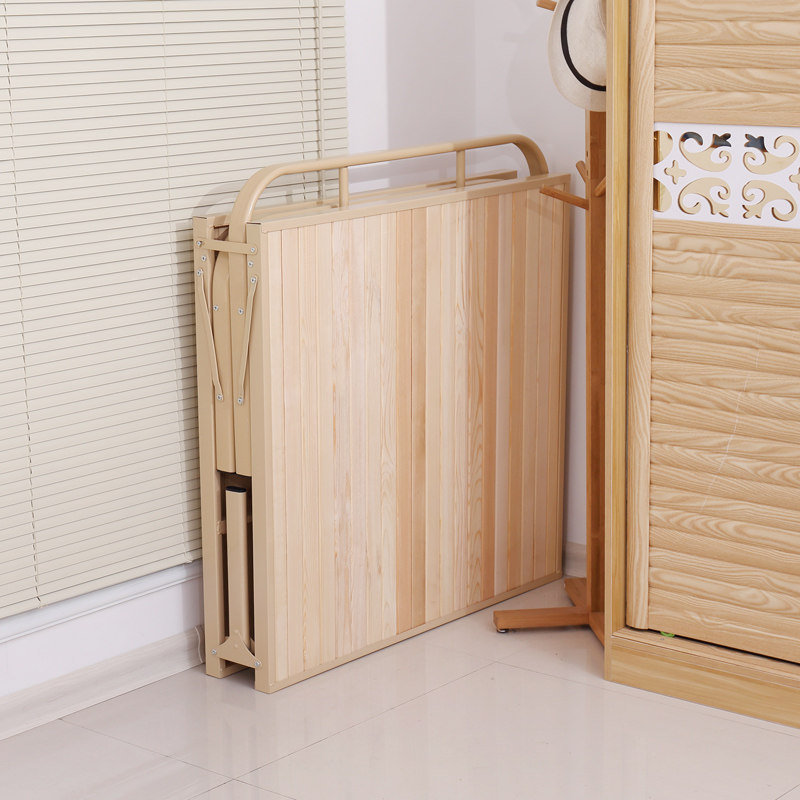 加固折叠床双人1.2实木床简易床木板床午睡床