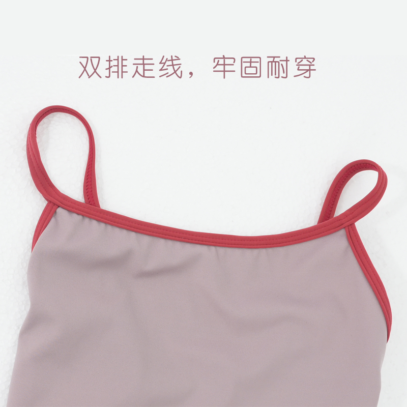 儿童舞蹈服夏季吊带练功服女童芭蕾考级形体服中国舞拼色跳舞服装 - 图0