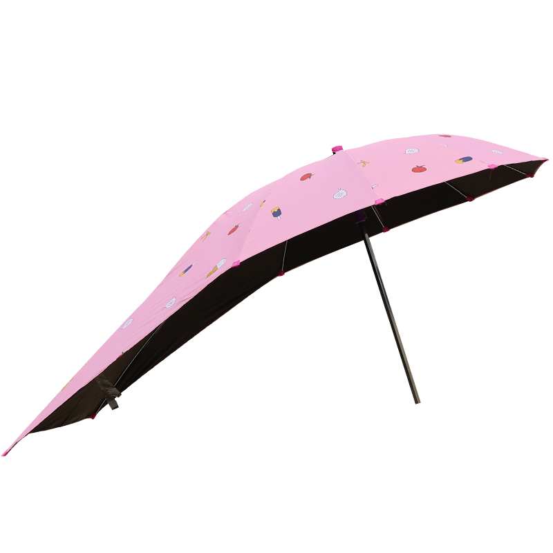 电动车遮阳伞雨棚蓬篷电瓶踏板摩托三轮自行车黑胶防晒防紫外单伞 - 图1