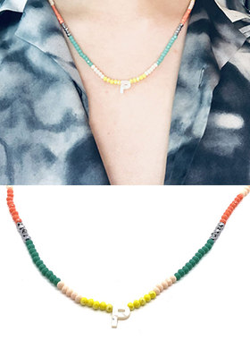 bkpp一译彩虹珠琉璃明星项链圈