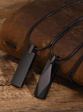 独占接班人 台湾电视剧 毛祁生 张家升同款黑色吊坠项链圈