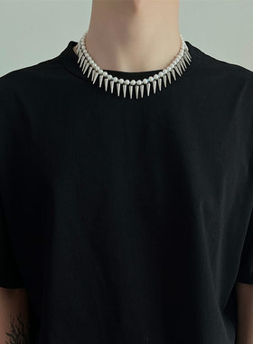 胡宇桐同款贝珠圆满钢锥子项链