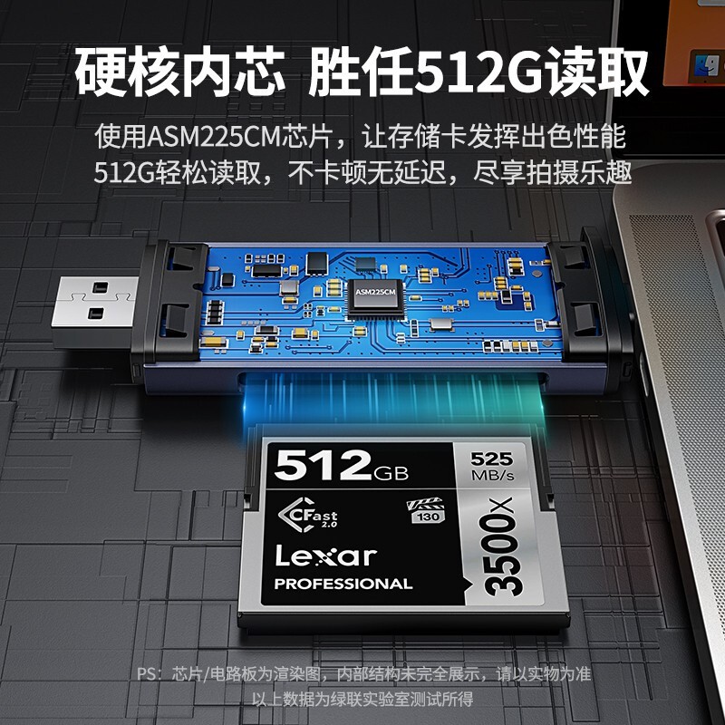 绿联 USB高速CFast2.0读卡器 Type-c接口电脑otg两用 专业级单反 - 图3