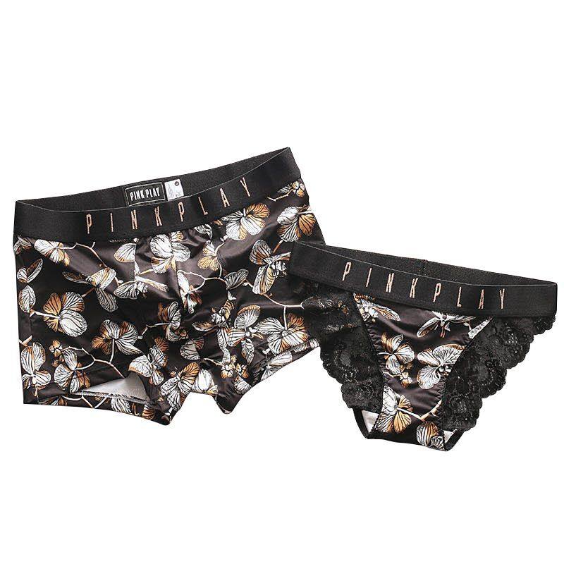 小江家~情侣内裤性感蕾丝火辣趣味夫妻内衣可爱一男一女纯欲套装,淘宝优惠券,粉丝福利购,淘宝优惠卷