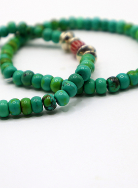 情侣925银珠松石珠原创设计手链