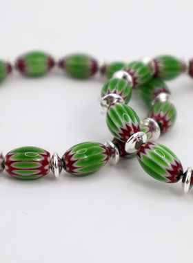 情侣925纯银琉璃珠情侣手工手链