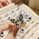 French luxury high-grade imitation natural diopside ring