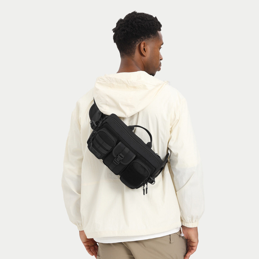 ozuko男士战术腰包户外防水男包斜挎包运动多功能跨境大容量腰包,淘宝优惠券,粉丝福利购,淘宝优惠卷