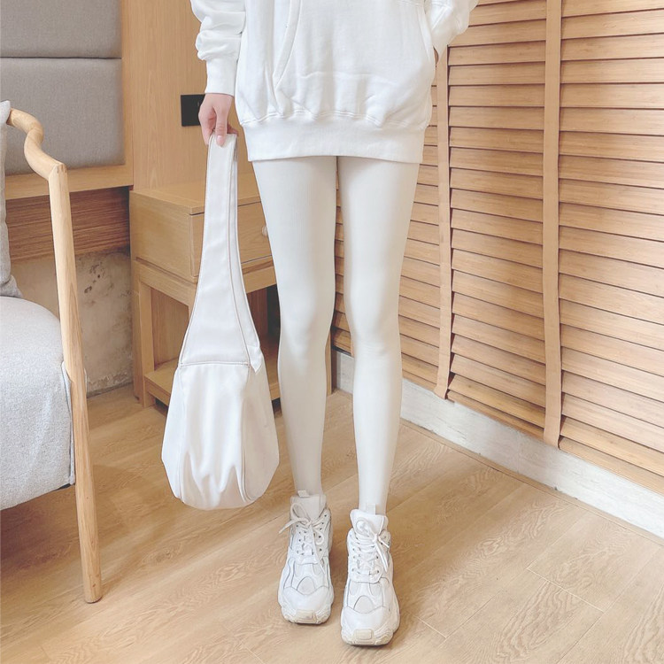 白色加绒连裤袜女秋冬加厚瘦腿丝袜日系洛丽塔奶白色踩脚打底裤袜,淘宝优惠券,粉丝福利购,淘宝优惠卷