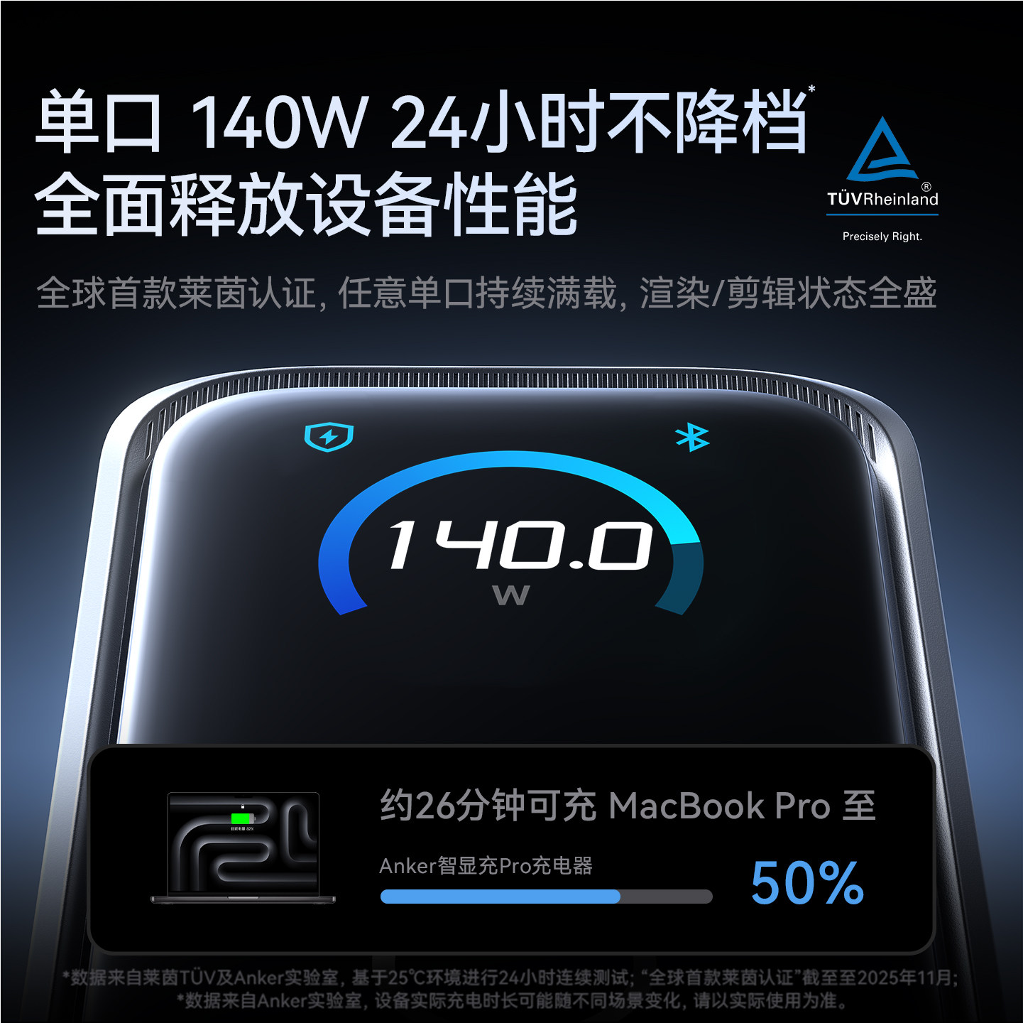 【旗舰新品】Anker Prime安克160W智显充Pro氮化镓充电器多口快充适用苹果17华为小米手机macbook笔记本电脑,淘宝优惠券,粉丝福利购,淘宝优惠卷