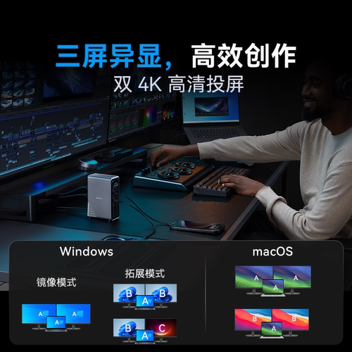 【国家3C认证】Anker Prime安克拓展坞超清HDMI转换器桌面充电器笔记本Type-c网线USB电脑投屏硬盘转换传输 - 图3